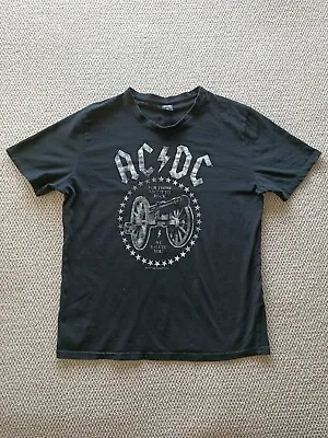 Buy ACDC For Those About To Rock T-Shirt XL Black Short Sleeve Rock Band Music Tee • 6.89£