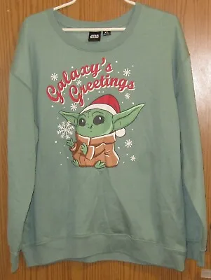 Buy Star Wars Baby Yoda Holiday Sweater Galaxy's Greetings Women's X-Large NWT • 8.48£