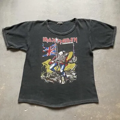 Buy Iron Maiden 1984 Vintage Band T-Shirt Size XS - Small The Trooper Official Merch • 154.17£