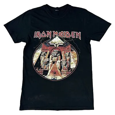 Buy Iron Maiden Powerslave Graphic Print T-Shirt 00S Black Mens Small • 17.99£