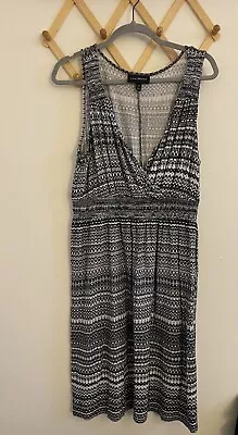 Buy Lane Bryant Black And White Striped Patter Knit Midi Dress Size 14/16 Sleeveless • 14.21£