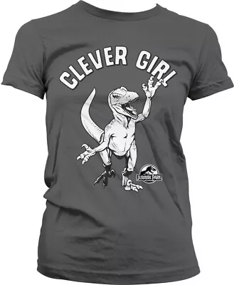 Buy Jurassic Park Clever Girl Girly Tee Damen T-Shirt Dark-Grey • 24.03£