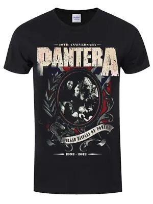 Buy Pantera Anniversary Shield Men's Official Black T-Shirt • 14.95£
