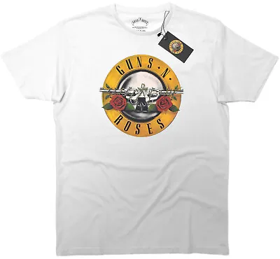 Buy Guns N Roses  T Shirt Official Classic Logo New White • 12.89£