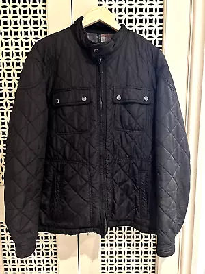 Buy London Fog Jacket Coat Mens Large Quilted Black Walking Smart Casual • 19.95£