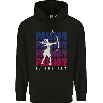Buy Archery Passion Is The Key Archer Mens 80% Cotton Hoodie • 24.99£