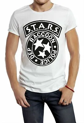 Buy Racoon City T-Shirt Resident Evil Stars Umbrella Corp Corporation Horror White  • 6.99£