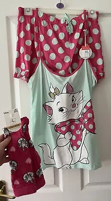 Buy Ladies Women’s Marie ARISTOCATS Primark Cami Pyjamas Size XL 18-20 + PJ’s Socks • 27.99£