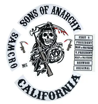 Buy Son Of Anarchy Embroidered Jacket Patch Motorcycle Biker Club Rider Badge Back • 23.98£
