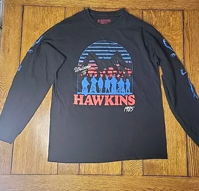 Buy Stranger Things Hawkins 1985 Long Sleeve Shirt Size- Medium • 9.95£