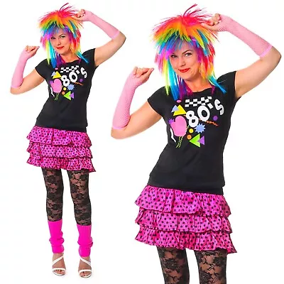 Buy 80s Top I Love The 1980s Tshirt Hen Festival Fancy Dress Costume • 7.49£