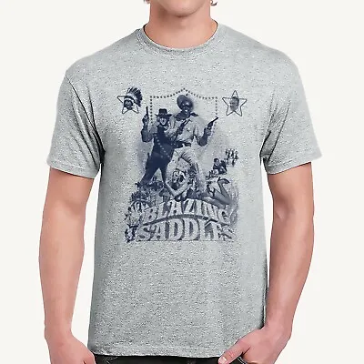 Buy Blazing Saddles Movie Poster T-Shirt (1974) Film Fanatic • 14.99£