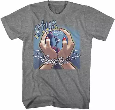 Buy Styx Crystal Ball Color Album Cover 1976 Men's T Shirt Rock Music Concert Merch • 40.06£