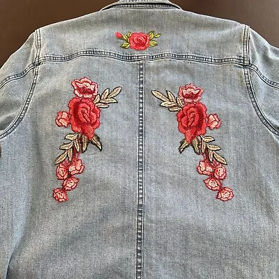 Buy Gorgeous Embellished Denim Jacket Size Approx 18-20 From USA. Hand Decorated • 11.50£