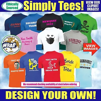 Buy Personalised Custom Printed T Shirt Printing Design Your Own Stag Do Hen Party • 8.95£