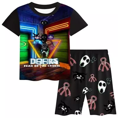Buy Roblox Doors Kids Boys T-shirt Pants Pajamas Set Nightwear PJ's Outfit Gift Xmas • 10.80£