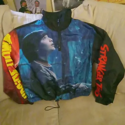 Buy Stranger Things Graphic Zipper Jacket Size Small Rare • 25.04£