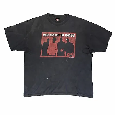 Buy Vintage 1996 Rage Against The Machine Thrashed Faded T-Shirt - Size XL • 225£