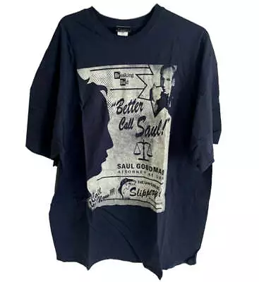 Buy Breaking Bad T Shirt Better Call Saul Printed Short Sleeved Men's Tee Navy Blue • 19£