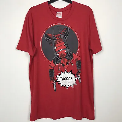 Buy Marvel Red Deadpool Graphic T-shirt Men’s Size Medium • 5£