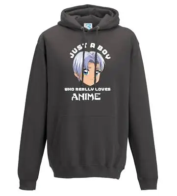 Buy Just A Boy Who Loves Anime Anime Boys Hoodie Gift Geek Hooded Top Adult Kids • 19.99£