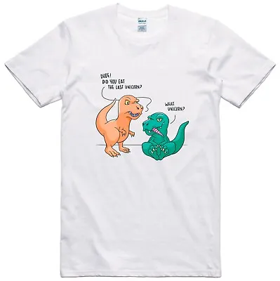 Buy Unicorn Funny Mens Dinosaur T Shirt Design Regular Fit Cotton Tee • 8.99£