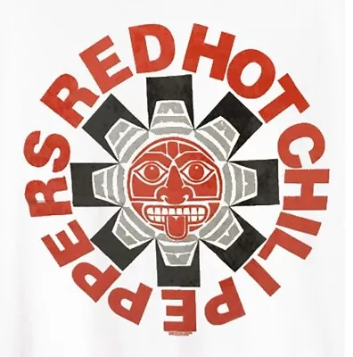 Buy Red Hot Chili Peppers Aztec Logo T-shirt. White. Extra Large. New. • 12.85£