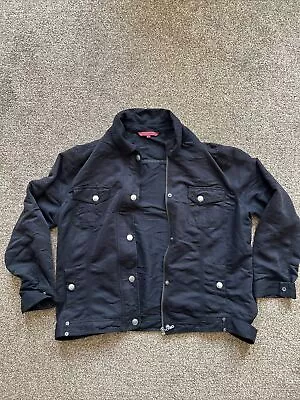 Buy Women’s Black John Richmond Button Zip Up Jacket - Size 16 • 10£