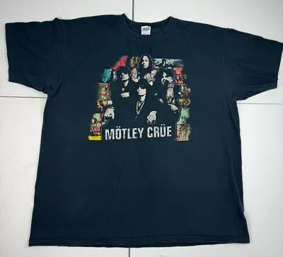 Buy Motley Crue 2005 Red White And Crue Tour Shirt 2XL Black Official Merch Rock • 28.42£