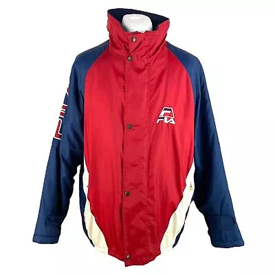 Buy Fila Vintage Jacket Large Red Blue White Oversized Y2k Jacket Hipster Street • 25£