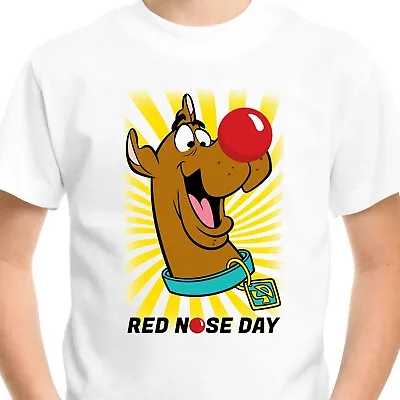 Buy Red Nose Day Scooby-Doo T-shirt Funny Dog Men Kids Boys Adult Tee Top Tshirt • 7.99£