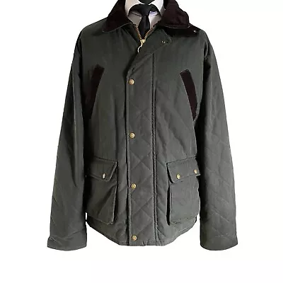 Buy Waxed Jacket Mens Olive Elbow Patch Made In England Game Technical Apparel XXL • 24.98£