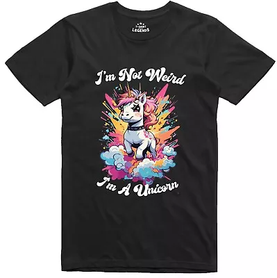 Buy I'm Not Weird I'm A Unicorn New Mens Unisex Fit Funny Cotton T Shirt • 9.99£
