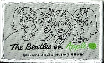 Buy BEATLES Beatles On Apple Black On White 2016 WOVEN SEW ON PATCH Official Merch • 3.99£