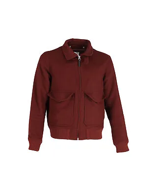 Buy Sandro Paris Bomber Jacket In Red Wool INTL • 136£