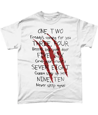 Buy UNISEX- Freddy Krueger Song Heavy Cotton T-Shirt, Horror T-shirts, Horror Gifts • 19.99£