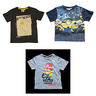 Buy Boys Minions T-shirts Summer Short Sleeve Crew Neck • 7.95£