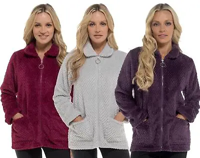 Buy Undercover Zip Bed Jacket Soft Winter Waffle Fleece Zip Up Bedjacket Houscoat • 22.99£