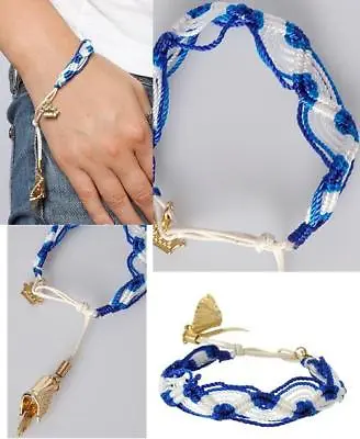 Buy Disney Couture Pocahontas Blue/white 14kt Gp Head Dress/feather Charm Bracelet • 11.15£