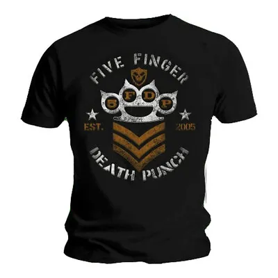 Buy Official Five Finger Death Punch T Shirt Chevron Black Mens Rock Metal Band FFDP • 16.28£