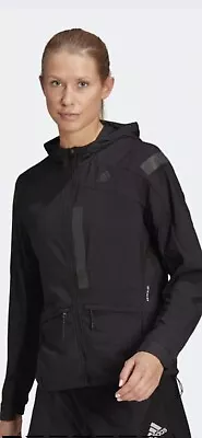 Buy Adidas Womens Black Marathon Translucent Running Jacket Size M • 13.99£