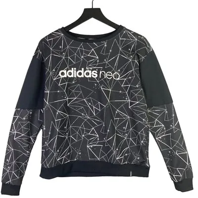 Buy Adidas Constellations Sweatshirt Womens Small Pullover Black Athletic Neo • 12.79£