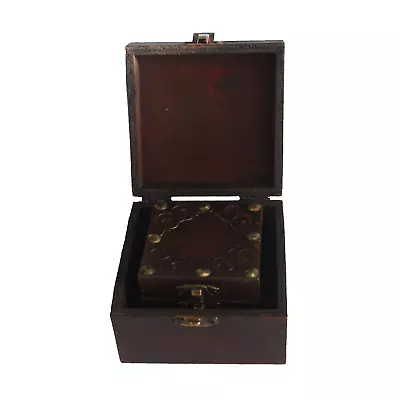 Buy Gothic Style Square 2 Set Square Boxes With Clasp Lock Jewellery Trinket • 12.11£