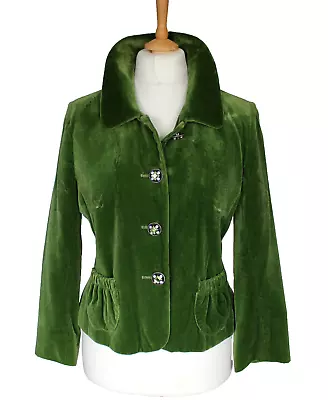 Buy CHARLES GRAY London. Short Green Velvet Jacket SIZE LARGE • 10.95£