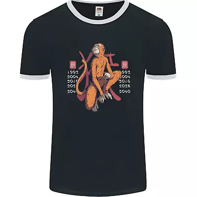 Buy Chinese Zodiac Shengxiao Year Of The Monkey Mens Ringer T-Shirt FotL • 9.99£