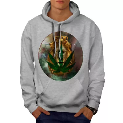 Buy Wellcoda Lion King Moon Blunt Mens Hoodie, Triangle Casual Hooded Sweatshirt • 25.99£
