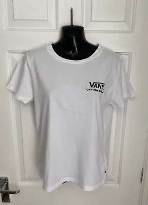 Buy Two White VANS Family T-shirts One Short Sleeved One Long Sleeved - Size Medium • 4.99£