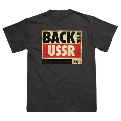 Buy The Beatles Back In The USSR Black T-Shirt NEW OFFICIAL • 12.99£