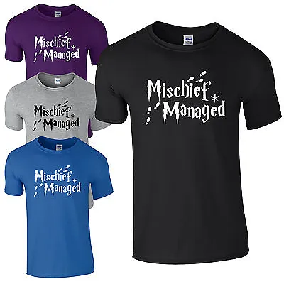 Buy Mischief Managed T-Shirt - Marauders Map Footsteps Wizard Harry Magic Geek Gift • 10.62£