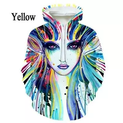 Buy Colourful Eye Hoodie Sweatshirt Mens Graphic Print Top Streetwear Xs-6xl • 37.06£